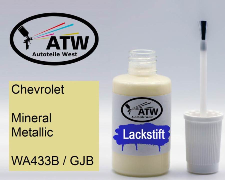 Chevrolet, Mineral Metallic, WA433B / GJB: 20ml Lackstift, von ATW Autoteile West.